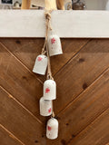 Hand Painted Snowflake Bell Hanger