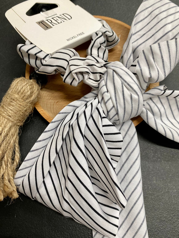 Striped Scarf Scrunchie