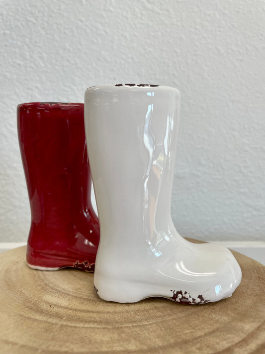 Stoneware Boot Vase