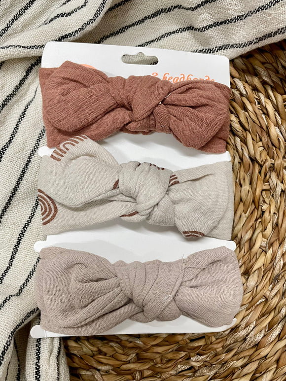 Sienna Bow Set of 3