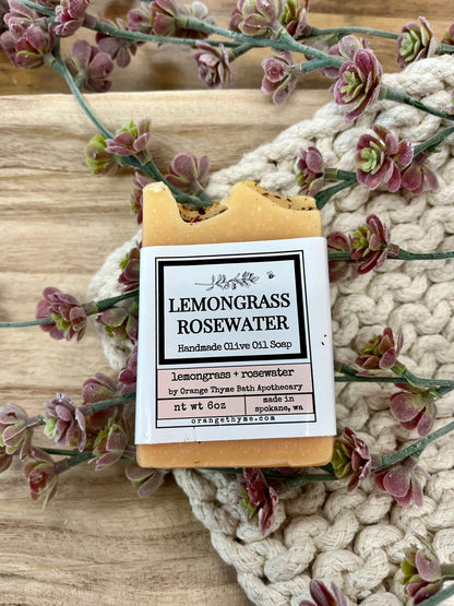 Lemongrass Rosewater Olive Oil Soap