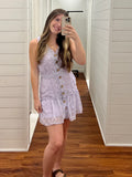 Lavender Button Front Sundress