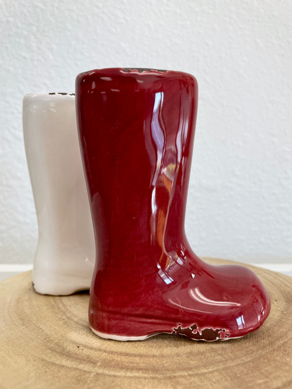 Stoneware Boot Vase