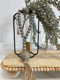 Pine Bead Loop With Jute Tassel